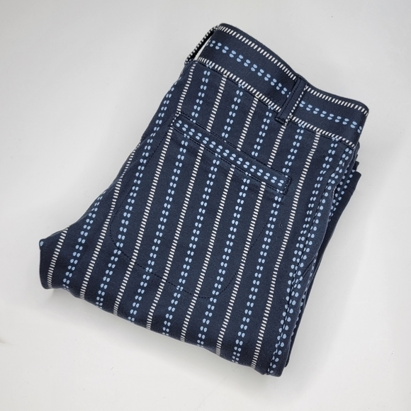 Betabrand XS Navy Blue Dot Patterned Straight Leg Women Stretch Yoga Work‎ Pants - Picture 1 of 6